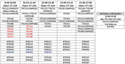 2025-26 Fall Semester Make-up Exam Schedule